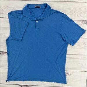 Peter Millar Crown Crafted Men's Polo (Blue, Size Large, Pima Cotton)
